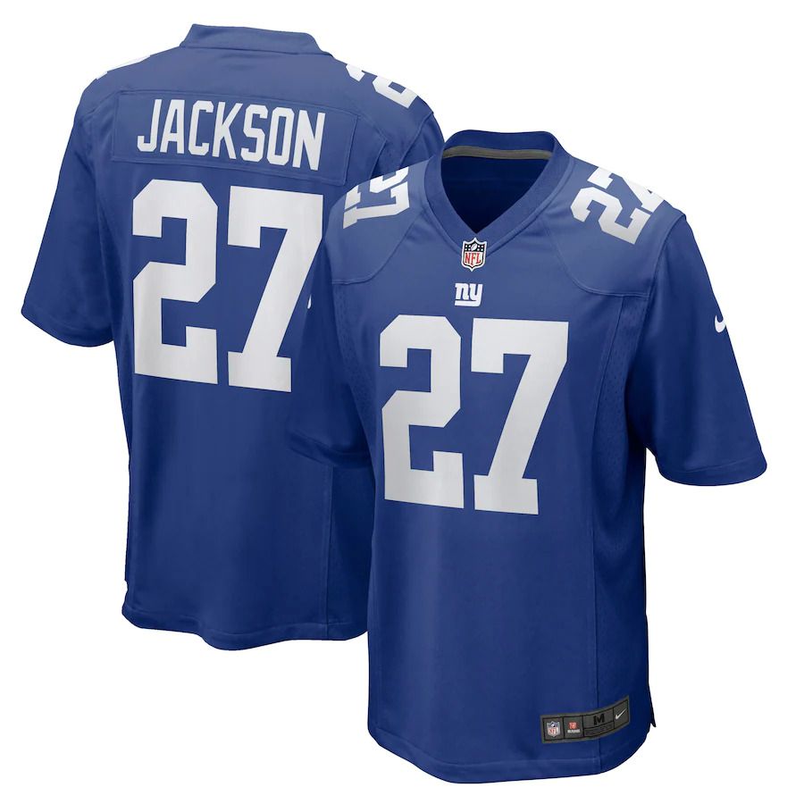 Men New York Giants #27 Josh Jackson Nike Royal Game NFL Jersey